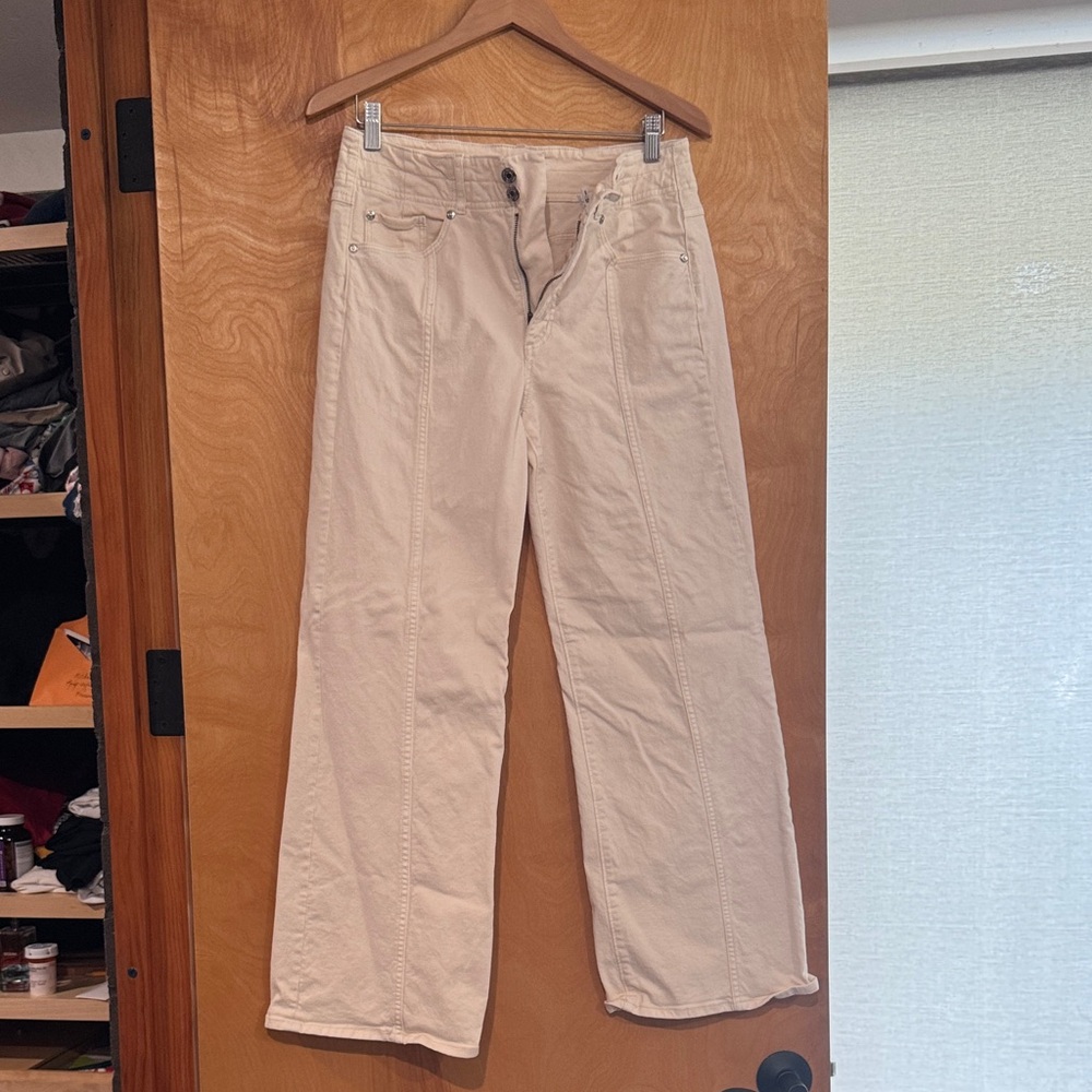 LOFT Off-White Flare Jeans